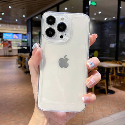 Black transparent anti-fall phone case for Apple 16 Promax, available wholesale.