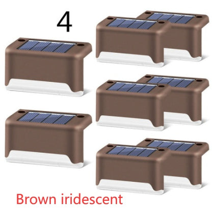 Imported Upgrade Waterproof LED Solar Fence Patio Stairs Garden Pathway Step Yard