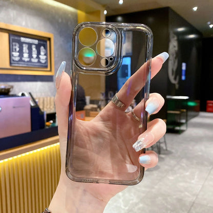 Black transparent anti-fall phone case for Apple 16 Promax, available wholesale.