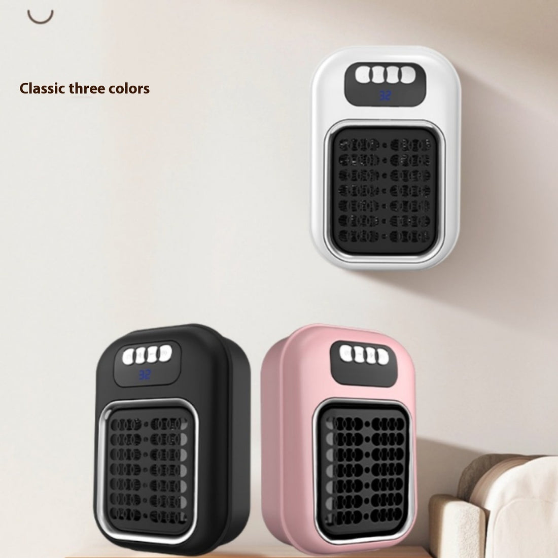 Wall Mounted Portable Small Electric Heater with Remote Control, home Offices Bathroom