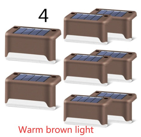 Imported Upgrade Waterproof LED Solar Fence Patio Stairs Garden Pathway Step Yard