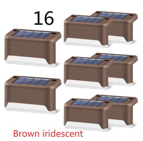 Imported Upgrade Waterproof LED Solar Fence Patio Stairs Garden Pathway Step Yard