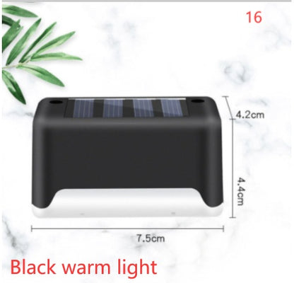 Imported Upgrade Waterproof LED Solar Fence Patio Stairs Garden Pathway Step Yard