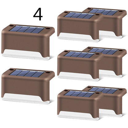Imported Upgrade Waterproof LED Solar Fence Patio Stairs Garden Pathway Step Yard
