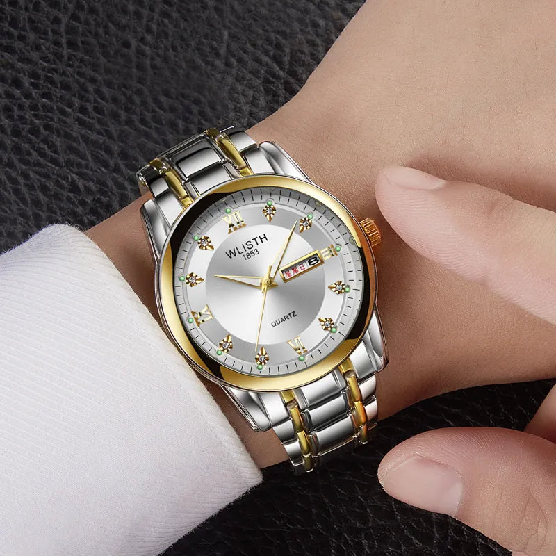 Swiss Brand Men's Outdoor Quartz Watch: Business, Waterproof, Luminous, Fashion.