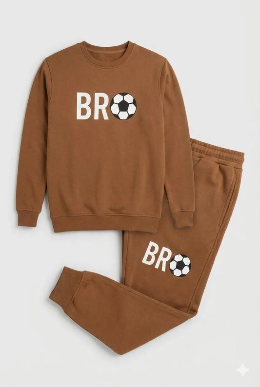 2 Pcs Men's Pollister  Fleece Printed Sweatshirt Track Suit