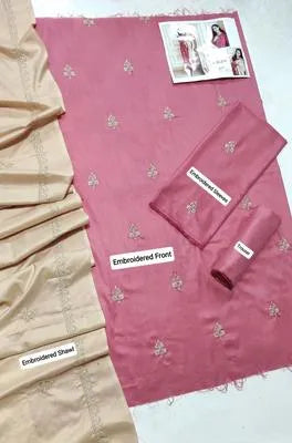 Women's Unstitched Embroidered Suit