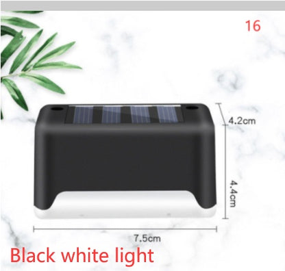 Imported Upgrade Waterproof LED Solar Fence Patio Stairs Garden Pathway Step Yard