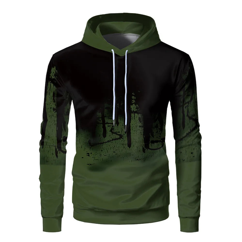 cross-border new 3D digital inkjet hoodie sweatshirt fleece loose men's sweater