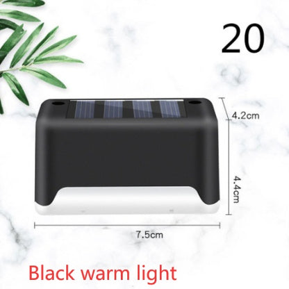Imported Upgrade Waterproof LED Solar Fence Patio Stairs Garden Pathway Step Yard