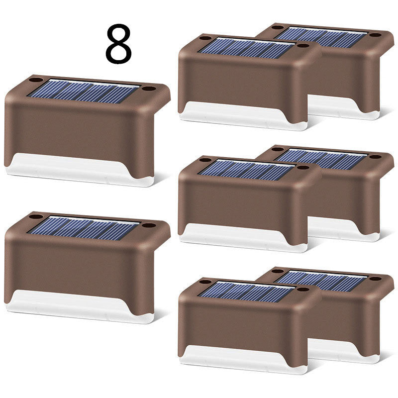 Imported Upgrade Waterproof LED Solar Fence Patio Stairs Garden Pathway Step Yard