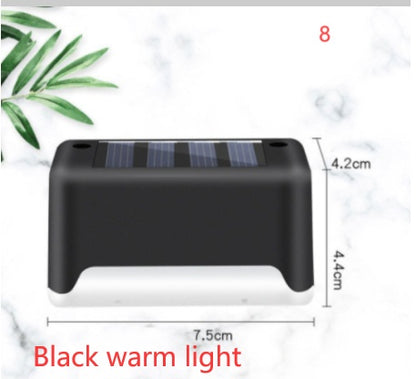 Imported Upgrade Waterproof LED Solar Fence Patio Stairs Garden Pathway Step Yard