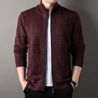 Amazon Knitted Cardigan Men's Korean-style Trendy Business Casual Spring and Autumn Sweater Coat
