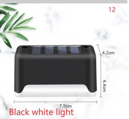 Imported Upgrade Waterproof LED Solar Fence Patio Stairs Garden Pathway Step Yard