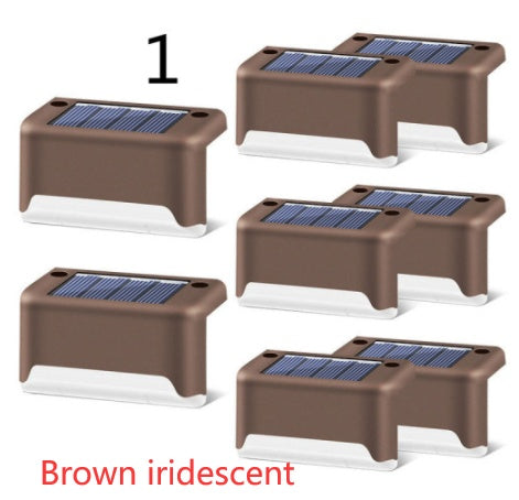 Imported Upgrade Waterproof LED Solar Fence Patio Stairs Garden Pathway Step Yard