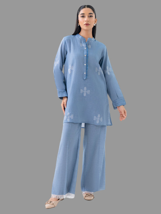 Ladies Cambric Co-ord Set- Embroidered