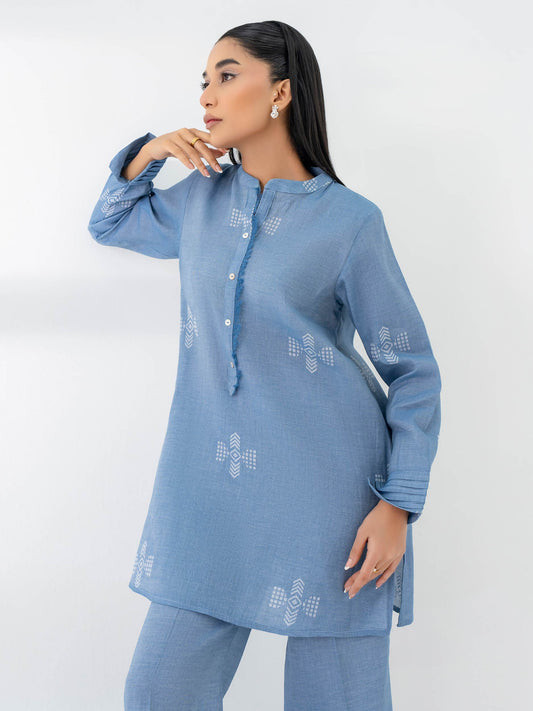 Ladies Cambric Co-ord Set- Embroidered