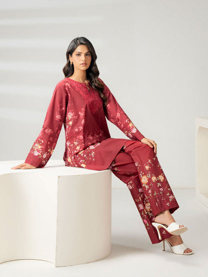 Ladies Cambric Co-ord Set- Embroidered