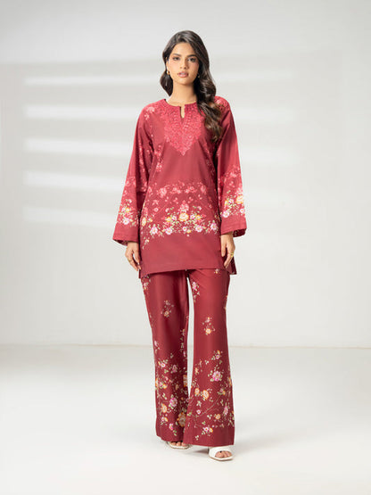 Ladies Cambric Co-ord Set- Embroidered