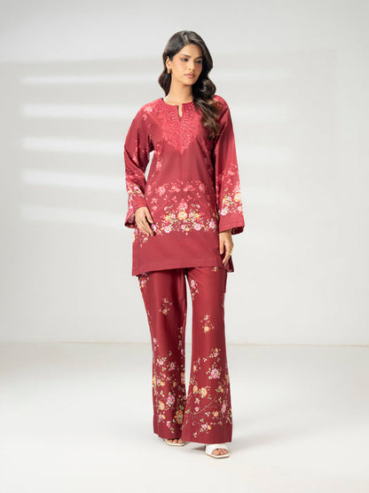 Ladies Cambric Co-ord Set- Embroidered