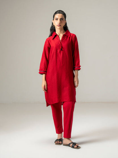 Ladies Cambric Co-ord Set- Embroidered
