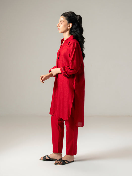 Ladies Cambric Co-ord Set- Embroidered