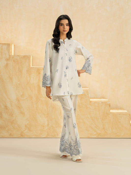 Ladies Cambric Co-ord Set- Embroidered