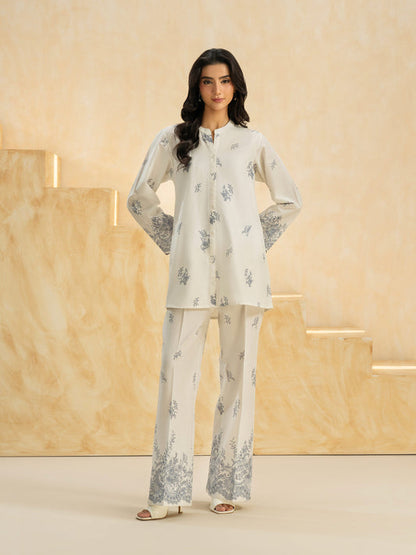 Ladies Cambric Co-ord Set- Embroidered