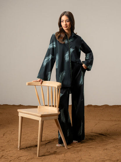 Ladies Cambric Co-ord Set- Embroidered