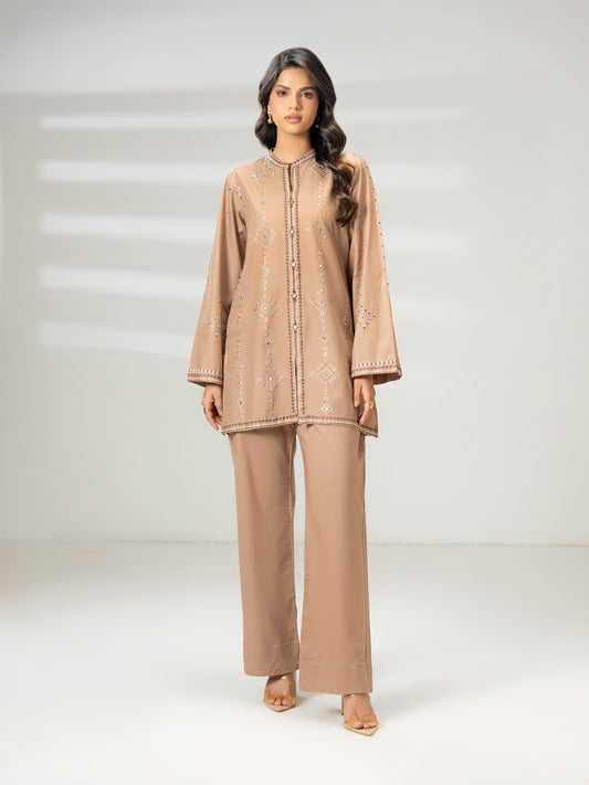 Ladies Cambric Co-ord Set- Embroidered
