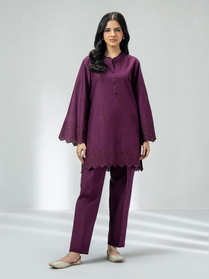 Ladies Cambric Co-ord Set- Embroidered