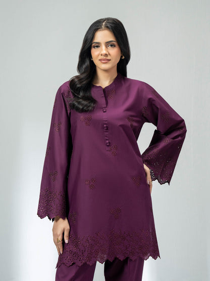 Ladies Cambric Co-ord Set- Embroidered