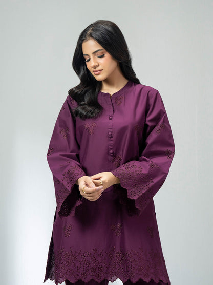 Ladies Cambric Co-ord Set- Embroidered