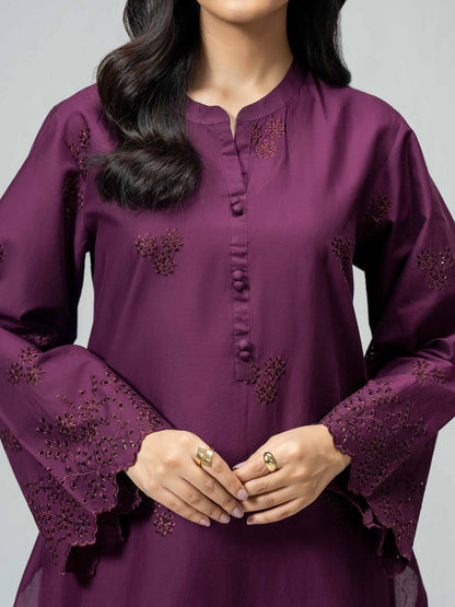 Ladies Cambric Co-ord Set- Embroidered