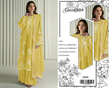 SUMMER LAWN UNSTITCHED3pc  HEAVY EMBROIDERED