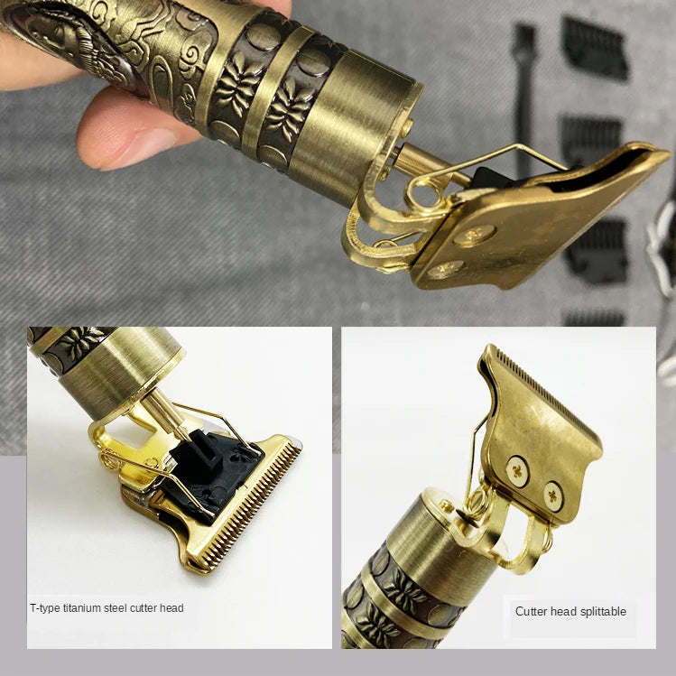 Vintage T9 Hair Clipper Beard Shaving Body Hair Trimmer Clippers Electric Men Haircut 000mm
