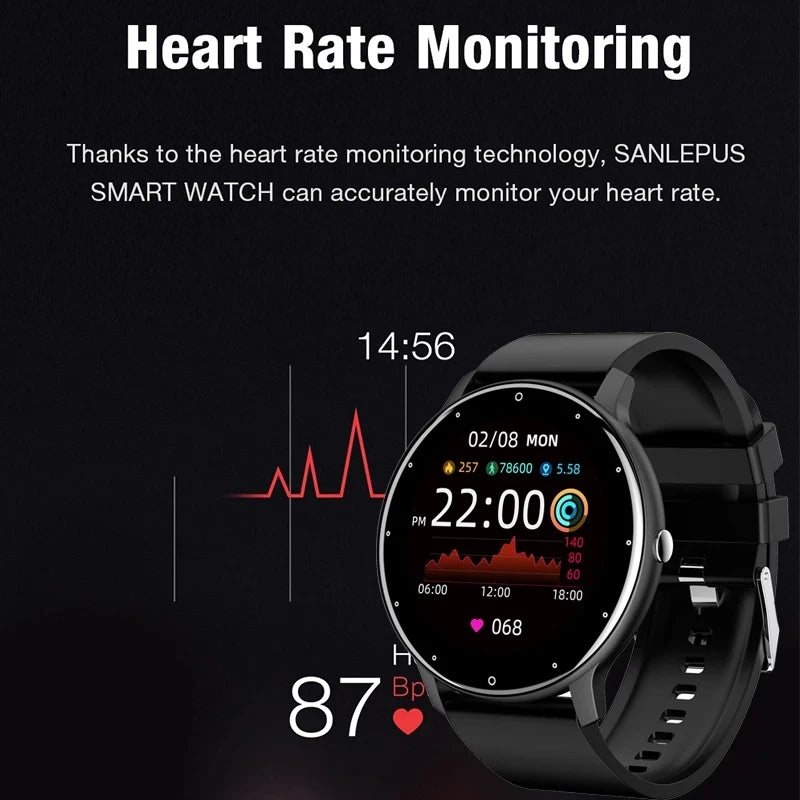 LIGE 2025 Smartwatch – Waterproof, Heart Rate Monitor for men, women