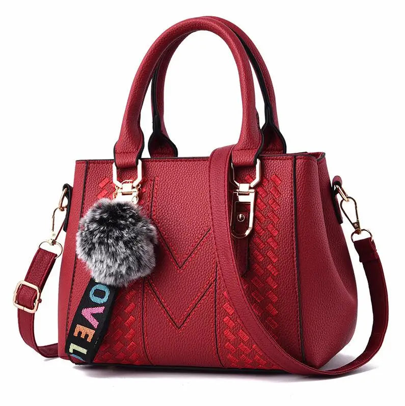 Chic Embroidered Shoulder Bag – Premium Leather Handbag for Women