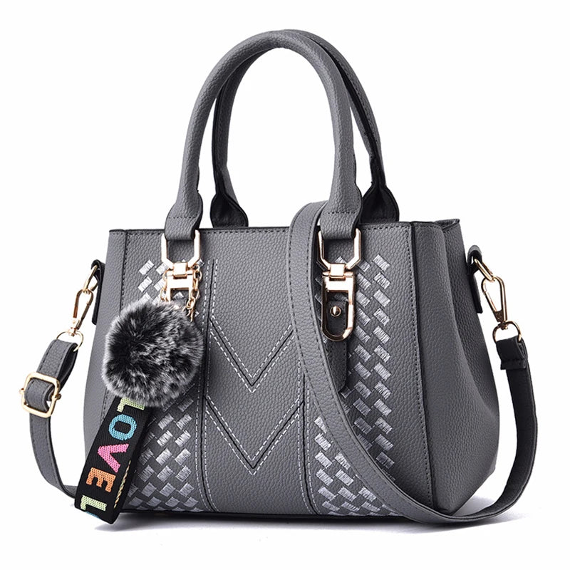 Chic Embroidered Shoulder Bag – Premium Leather Handbag for Women