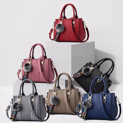 Chic Embroidered Shoulder Bag – Premium Leather Handbag for Women