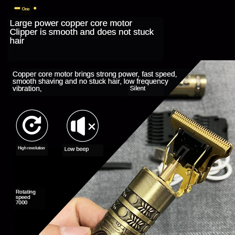 Vintage T9 Hair Clipper Beard Shaving Body Hair Trimmer Clippers Electric Men Haircut 000mm