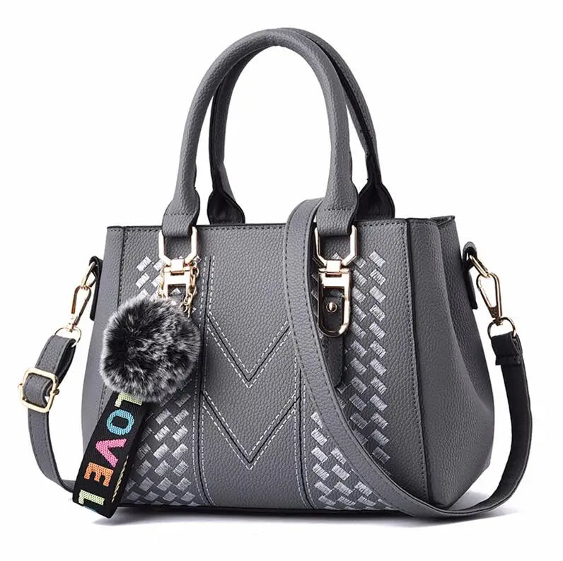 Chic Embroidered Shoulder Bag – Premium Leather Handbag for Women