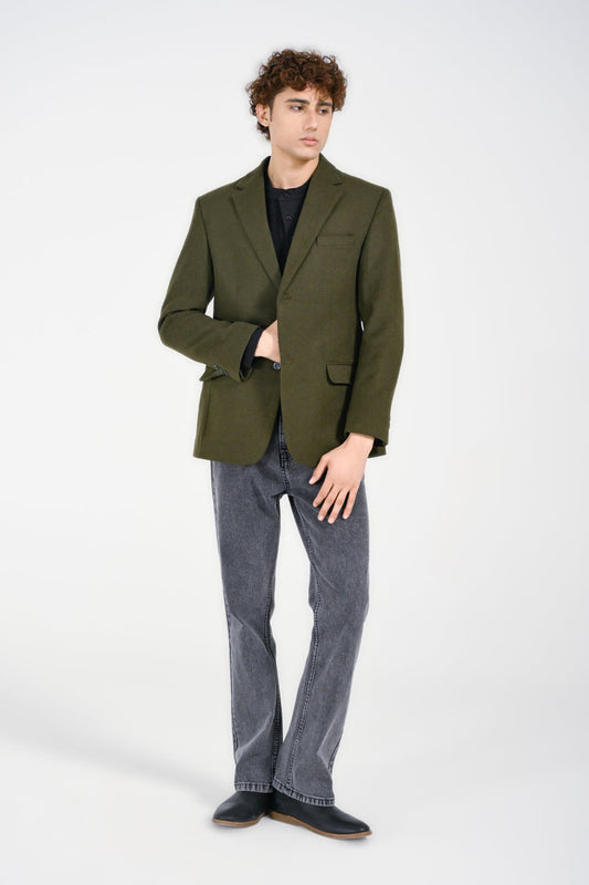 Men's Luxurious Green Coat