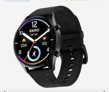 Icon Smartwatch: BT calling, 1.38" display, 500mAh battery, 8 days battery life.