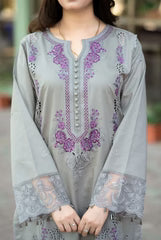 Dhanak Embroidered shirt with shawl and Trouser ADR-4069