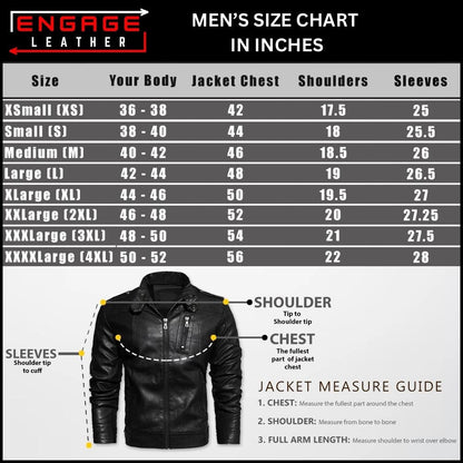 MEN LEATHER TRUCKER JACKET IN VINTAGE PIKE