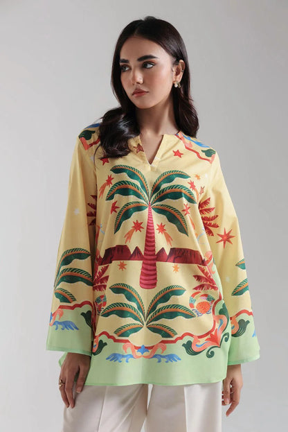 Stylish Printed Women's Stitched Shirt - 1 Pc, Multicolor Lawn