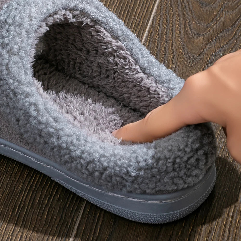 Men's winter Suede  Sole Non Slip Durable Soft Warm Memory Foam Cushion