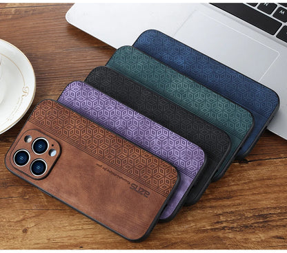 Iphone 11Case for IPhone  15 14Pro Max 13 12 11 Plus XS X XR 8 7 SE20 Luxury Leather Business Elite Shock Proof Cell Phone Cases