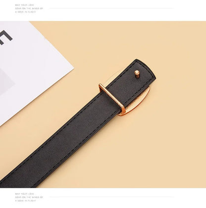 Belts for Women Genuine Leather Luxury Designer Jeans Belt Female Waistband Fashion Square Metal Buckle Belt Lady Black